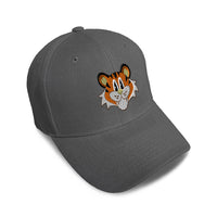 Kids Baseball Hat Kids Animal Cute Tiger Face Embroidery Toddler Cap Cotton - Cute Rascals