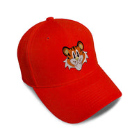 Kids Baseball Hat Kids Animal Cute Tiger Face Embroidery Toddler Cap Cotton - Cute Rascals