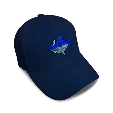 Kids Baseball Hat Kids Cute Shark Embroidery Toddler Cap Cotton