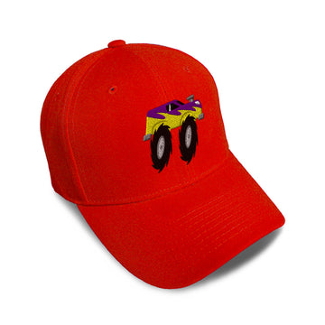 Kids Baseball Hat Kids Monster Truck Embroidery Toddler Cap Cotton