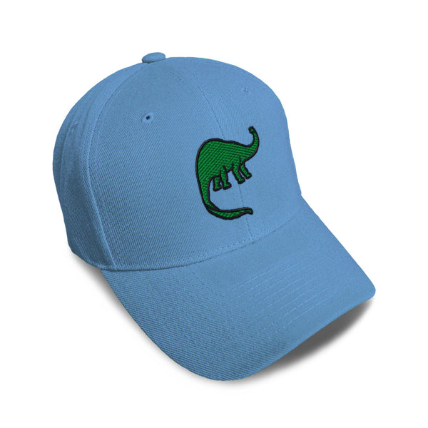 Kids Baseball Hat Dinosaur Brontosaurus Embroidery Toddler Cap Cotton - Cute Rascals