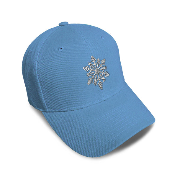 Kids Baseball Hat Unique Snow Flake Embroidery Toddler Cap Cotton - Cute Rascals