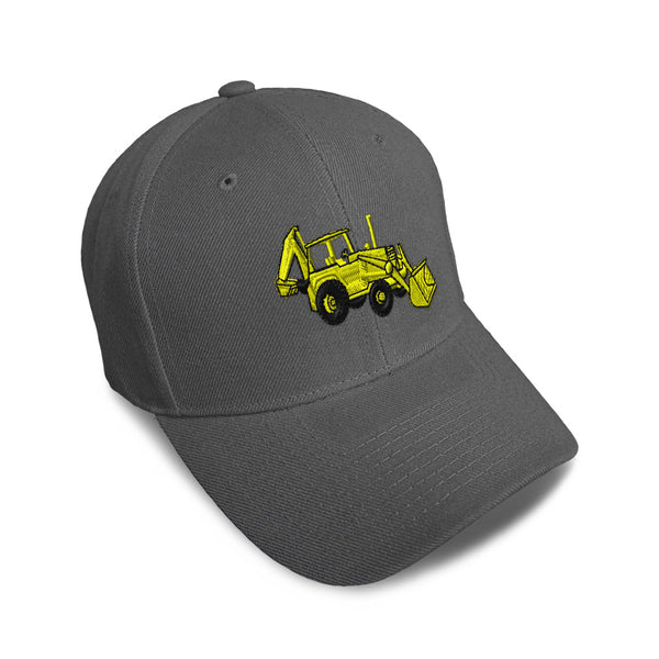 Kids Baseball Hat Back Hoe Loader Embroidery Toddler Cap Cotton - Cute Rascals