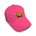 Kids Baseball Hat Back Hoe Loader Embroidery Toddler Cap Cotton - Cute Rascals