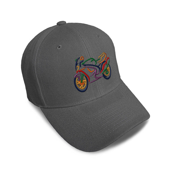 Kids Baseball Hat Motorcycle Colorful Logo Embroidery Toddler Cap Cotton - Cute Rascals