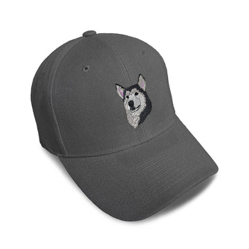 Kids Baseball Hat Siberian Husky Head A Embroidery Toddler Cap Cotton