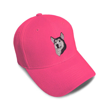 Kids Baseball Hat Siberian Husky Head A Embroidery Toddler Cap Cotton