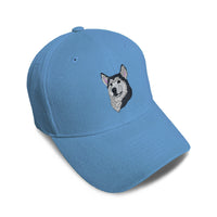 Kids Baseball Hat Siberian Husky Head A Embroidery Toddler Cap Cotton - Cute Rascals