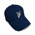 Kids Baseball Hat Siberian Husky Head A Embroidery Toddler Cap Cotton - Cute Rascals