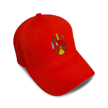 Kids Baseball Hat Fireman Logo Axe Helmet Ladder Embroidery Toddler Cap Cotton