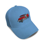 Kids Baseball Hat Fire Engine Truck B Embroidery Toddler Cap Cotton - Cute Rascals