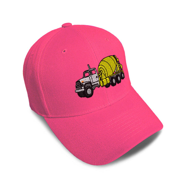 Kids Baseball Hat Cement Truck B Embroidery Toddler Cap Cotton - Cute Rascals