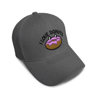 Kids Baseball Hat I Love Donut Embroidery Toddler Cap Cotton - Cute Rascals