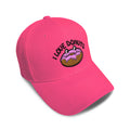 Kids Baseball Hat I Love Donut Embroidery Toddler Cap Cotton