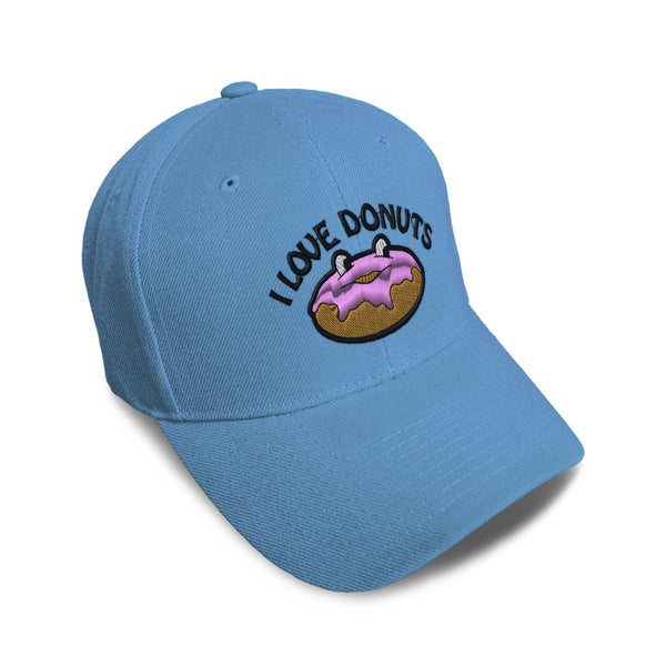 Kids Baseball Hat I Love Donut Embroidery Toddler Cap Cotton - Cute Rascals