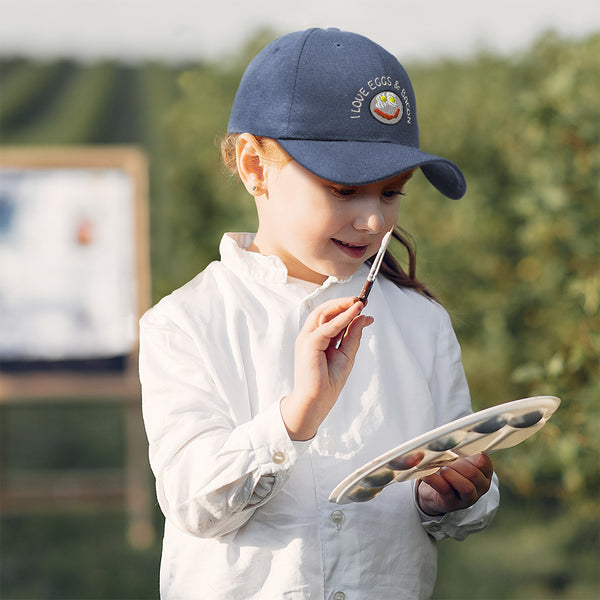 Kids Baseball Hat I Love Eggs and Bacon Embroidery Toddler Cap Cotton - Cute Rascals