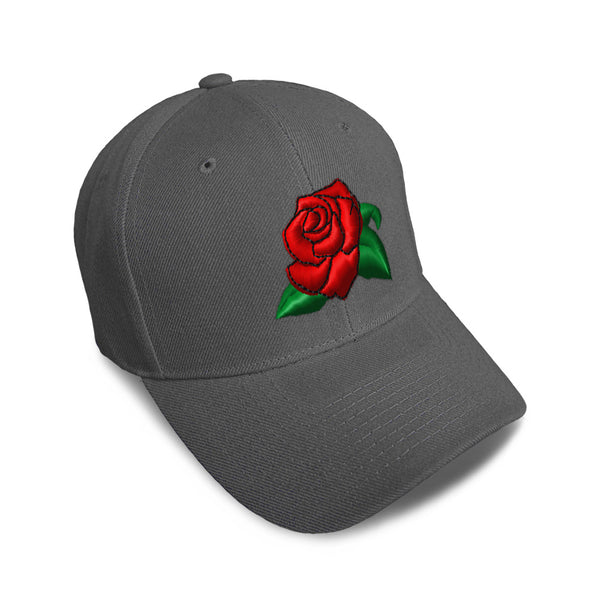 Kids Baseball Hat Rose Flower Embroidery Toddler Cap Cotton - Cute Rascals