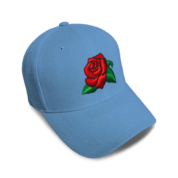 Kids Baseball Hat Rose Flower Embroidery Toddler Cap Cotton - Cute Rascals