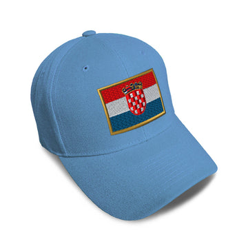 Kids Baseball Hat Croatia Embroidery Toddler Cap Cotton