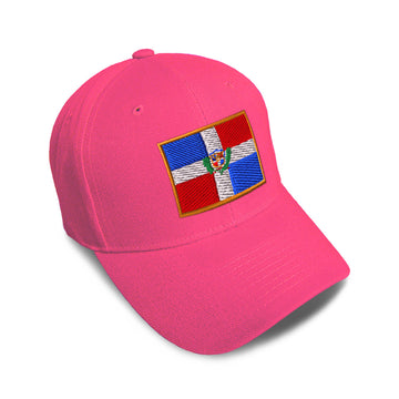 Kids Baseball Hat Dominican Republic Embroidery Toddler Cap Cotton