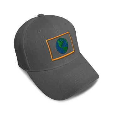Kids Baseball Hat Earth Flag A Embroidery Toddler Cap Cotton