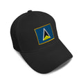 Kids Baseball Hat St Lucia Embroidery Toddler Cap Cotton