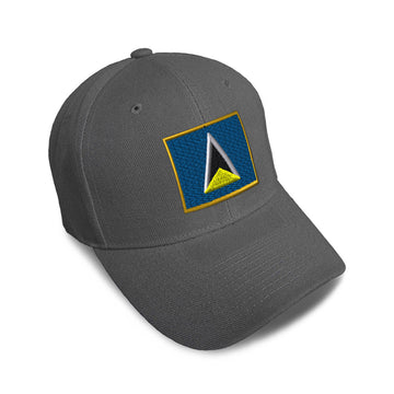 Kids Baseball Hat St Lucia Embroidery Toddler Cap Cotton