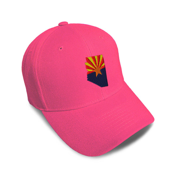 Kids Baseball Hat Arizona Flag State Embroidery Toddler Cap Cotton - Cute Rascals