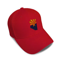 Kids Baseball Hat Arizona Flag State Embroidery Toddler Cap Cotton - Cute Rascals