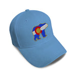 Kids Baseball Hat Colorado State Flag Bear Embroidery Toddler Cap Cotton - Cute Rascals
