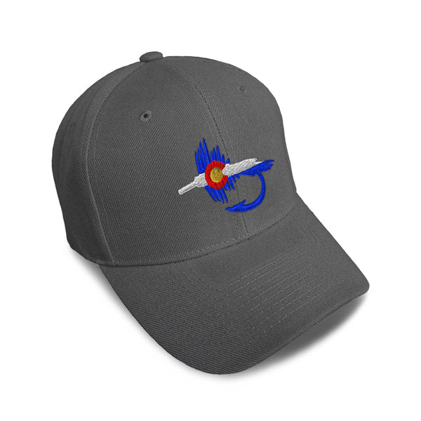 Kids Baseball Hat Colorado Flag Fishing Fly Embroidery Toddler Cap Cotton - Cute Rascals