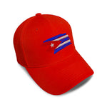 Kids Baseball Hat Cuban Flag Drawing Lines Embroidery Toddler Cap Cotton - Cute Rascals