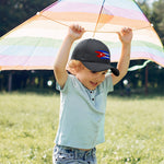 Kids Baseball Hat Cuban Flag Drawing Lines Embroidery Toddler Cap Cotton - Cute Rascals