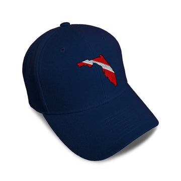 Kids Baseball Hat Fl State Scuba Dive Flag Map Embroidery Toddler Cap Cotton
