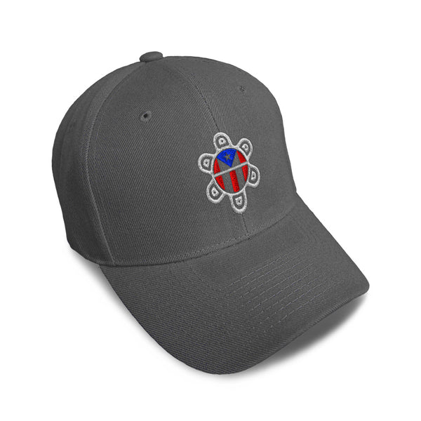 Kids Baseball Hat Puerto Rico Flag Sol Taino A Embroidery Toddler Cap Cotton - Cute Rascals