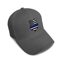 Kids Baseball Hat Us Flag Thin Blue Line Badge Embroidery Toddler Cap Cotton - Cute Rascals