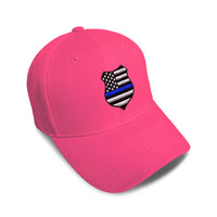 Kids Baseball Hat Us Flag Thin Blue Line Badge Embroidery Toddler Cap Cotton - Cute Rascals