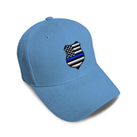 Kids Baseball Hat Us Flag Thin Blue Line Badge Embroidery Toddler Cap Cotton - Cute Rascals