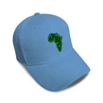 Kids Baseball Hat Green Africa Continent Embroidery Toddler Cap Cotton