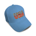 Kids Baseball Hat Usa American Flag Embroidery Toddler Cap Cotton - Cute Rascals