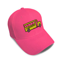 Kids Baseball Hat School Bus A Embroidery Toddler Cap Cotton - Cute Rascals