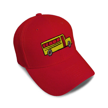 Kids Baseball Hat School Bus A Embroidery Toddler Cap Cotton