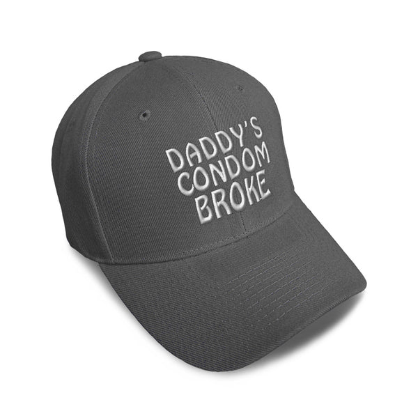 Kids Baseball Hat Daddy's Condom Broke Embroidery Toddler Cap Cotton - Cute Rascals