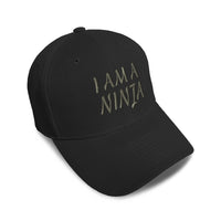 Kids Baseball Hat I Am A Ninja Embroidery Toddler Cap Cotton - Cute Rascals