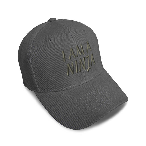 Kids Baseball Hat I Am A Ninja Embroidery Toddler Cap Cotton - Cute Rascals