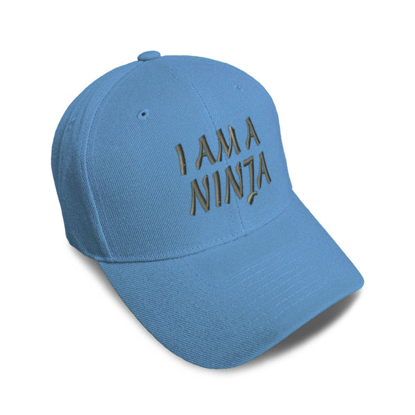 Kids Baseball Hat I Am A Ninja Embroidery Toddler Cap Cotton - Cute Rascals