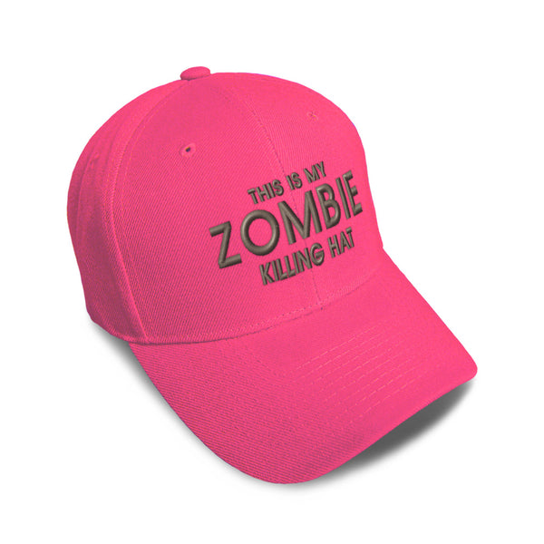 Kids Baseball Hat This Is My Zombie Killing Hat Embroidery Toddler Cap Cotton - Cute Rascals