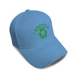 Kids Baseball Hat I Recycle Green Logo Embroidery Toddler Cap Cotton - Cute Rascals