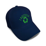 Kids Baseball Hat I Recycle Green Logo Embroidery Toddler Cap Cotton - Cute Rascals