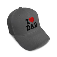 Kids Baseball Hat I Love Dad A Embroidery Toddler Cap Cotton - Cute Rascals